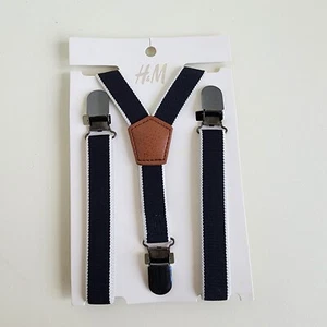NWT H&M Baby Toddlers Black White Suspenders - Picture 1 of 6