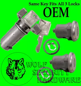 Buick Cadillac Olds OEM Ignition & Door Lock Pair Cylinder Tumbler Set 2 Keys - Bild 1 von 2