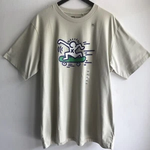 Uniqlo UT Archive T shirt Keith Haring Gray Crew Neck Short Sleeve NWT Size XXL - Picture 1 of 7