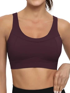 High Impact Sports Bras for Women,Racerback Running Bra Workout Crop Tank Tops L - Picture 1 of 12