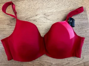 Avenue Body Salsa Red Solid 42DD Basic Lightly Lined Balconette Bra NWT - Picture 1 of 2