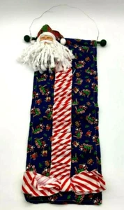 Vtg Handmade Christmas Train Plastic Face Santa Hanging Candy Cane Holder Unique - Picture 1 of 6