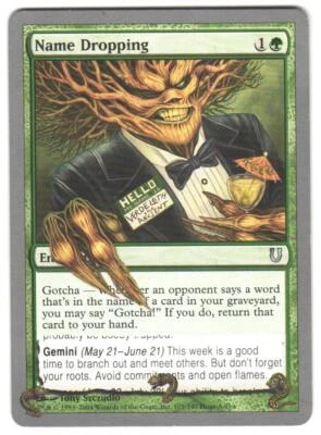 Magic_the_gathering Unhinged Name Dropping #105 2004,MTG,LP Uncommon - Image 1 of 2