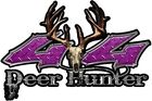 4X4 Truck Decals Deer Hunter Edition Skull Purple Dia Plate 13.5" Reflective 015