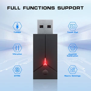 Wireless Bluetooth Controller Adapter for PS4/ PS5/ Switch Pro Controller Black - Picture 1 of 11