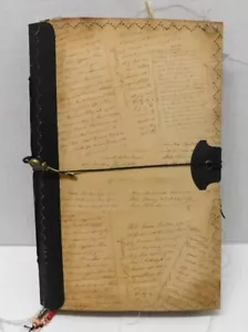 Diario basura hecho a mano 52 páginas 9 x 6 estilo vintage cubierta de escritura - Imagen 1 de 9