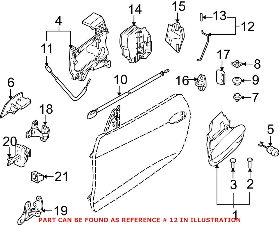 Vara de operação de trava de porta esquerda driver dianteiro original do fabricante para BMW Z4 2003-2008 - Imagem 1 de 1