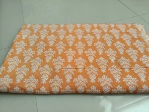 Sanganeri Print Fabric 5 Yard Indian Natural Hand Block Print Handmade Cotton - Picture 1 of 6