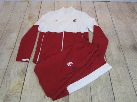TEAM ISSUE Nike WSU Washington State Cougars Red White Tracksuit Jacket Pants S Cover