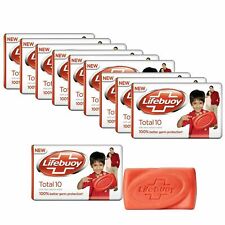 Lifebuoy 100% Antibacterial Skin Care Soap 100gm x 10 Bars - Free Shipping