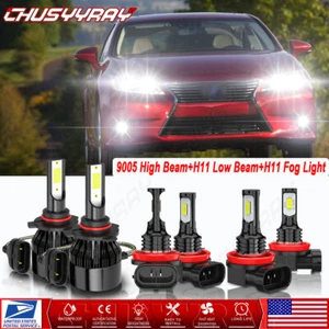 For Lexus RX350 2010-2015 6X Combo 6000K Headlight Hi/Lo Beam + Fog Light Bulbs - Picture 1 of 22