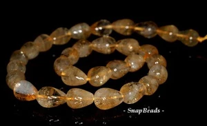 14X10MM CITRINE QUARTZ GEMSTONE TEARDROP LOOSE BEADS 7.5inch - Picture 1 of 3