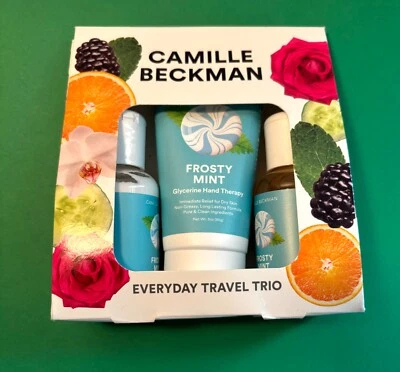 Camille Beckman Frosty Mint Trío de Viaje Glicerina Terapia de Manos, Lavado, Crema Foto 1 de 4