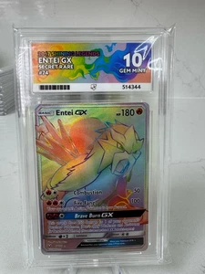 2017 Pokemon Sonne & Mond Leuchtende Legenden Secret #74 Full Art/Entei GX ACE 10 - Bild 1 von 2