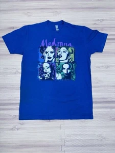 Madonna Rebel Heart Tour Double Sided Graphic Small Blue Purple T Shirt Vtg Band - Picture 1 of 8