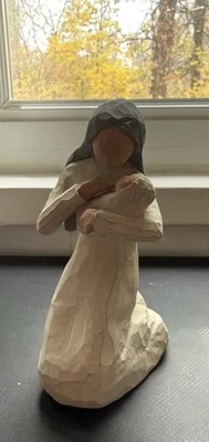 Vintage 2000 Willow Tree Nativity Mary Holding Baby Jesus Demdaco Susan Lordi - Image 1 of 4