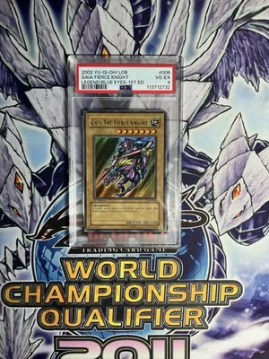 Yu-Gi-Oh Gaia The Fierce Knight LOB-006 1st Edition Holographic Glossy PSA 4 - Image 1 of 3