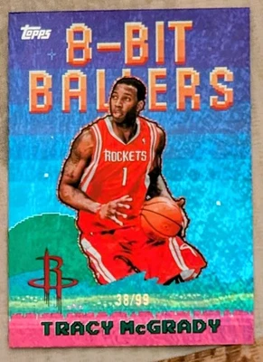 🔥🏀2025-26 Topps 8-Bit Ballers Tracy McGrady Green Holofoil 38/99🏀🔥 - Image 1 of 2