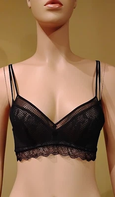 Nuevo con etiquetas Sujetador Hot Kiss Para Mujer Negro Encaje Multiway Correa Talla: 34/75A Foto 1 de 4