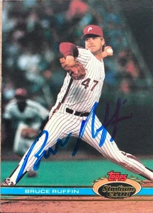 Bruce Ruffin Autografiado 1991 Stadium Club #89 - Imagen 1 de 1