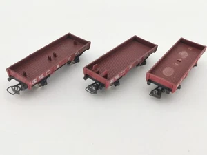 JOUEF HO LOT DE TROIS WAGONS PLATS A ESSIEUX  +++ - Imagen 1 de 5