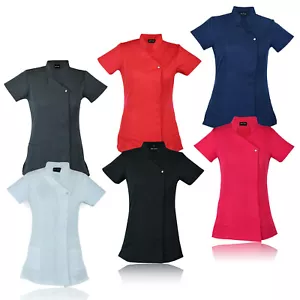 Beauty Tunic Hairdressing Spa Massage Therapist Health Work Nail Salon Uniform - Picture 1 of 30
