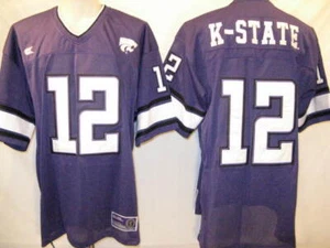 Kansas State Wildcats Purple #12 Colosseum 2009 Mens Twill Football Jersey - Picture 1 of 5