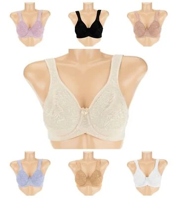 Breezies~Wild Rose Lace Seamless Underwire Bra~A260366, A679226~No Padding - Image 1 of 3
