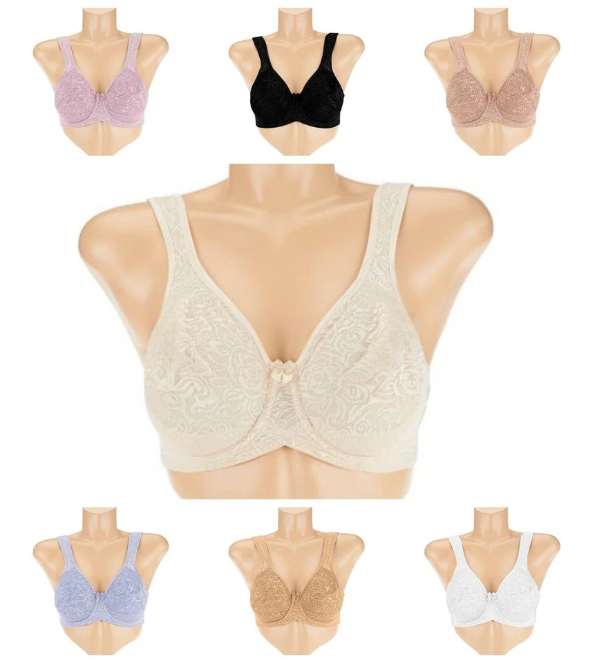 Breezies~Wild Rose Lace Seamless Underwire Bra~A260366, A679226~No Padding - Image 1 of 3