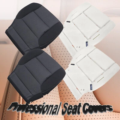 Cubierta de asiento de tela inferior delantera negra/espuma para Chevrolet Silverado LS 2014-2019 Foto 1 de 4