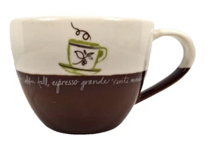 2007 Starbucks Coffee Tea Java Espresso Mug Cup 13 Oz Brown and White - Picture 1 of 4