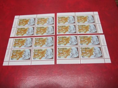 Canada Unitrade#691 10c UNITED STATES BICENTENNIAL SET OF 4 INSCRIPT. BLOCKS MNH - Image 1 of 2