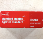 Staples Standard Staples 5000 box 1/4" inch length Red Box