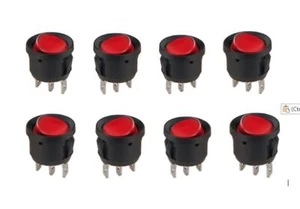 8 x Auto Rocker Switches LED Red On / Off Boat Car Truck Rocker Switches - Picture 1 of 3
