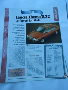 Lancia Thema 8.32 La ferrari familiale 1986 Fiche Technique Auto - Foto 1 di 1