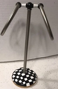 2 Ring Brushed Nickel Fingertip Towel Holder Hp Check InspiBy MacKinzie Child’s - Picture 1 of 4