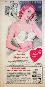 1952 Ringlet Bra by Lovable Girl-of-the-Month Contest Vintage 1950s Print Ad - Picture 1 of 1