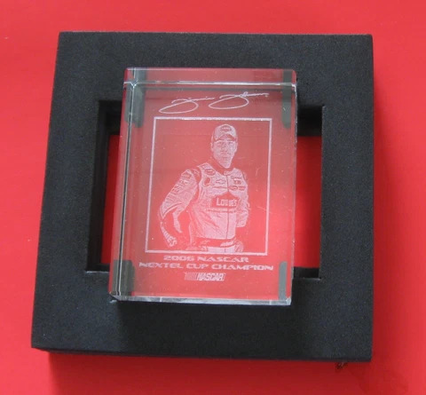 NASCAR Collectibles Racebrick. Jimmie Johnson #48. Glass Block Brick Cover