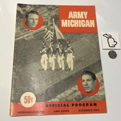 1949 Michigan v Army Black Knights Original Football Program FR+ - Image 1 of 4