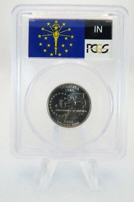 2002-P PCGS MS67 Indiana State Quarter Business Strike 25C - Image 1 of 2