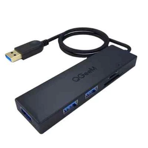 QGEEM 5 in 1 Ultra Slim USB 3.0 Dockingstation Hub Adapter 0,8 m schwarz - Bild 1 von 4