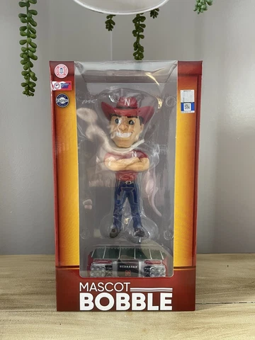 HERBIE Nebraska Cornhuskers 2019 “Stadium Lights” Football Mascot Bobblehead NIB Cover