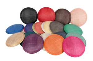 12cm Sinamay Round Fascinators Base Hats Making Crafts Millinery 100% AU Seller - Picture 1 of 24