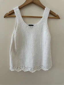 Art Class Cream Knit Tank Shirt Youth Girls Size XL 14 - Picture 1 of 3