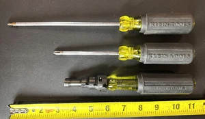 Klein Tools 3-Pc. 4" & 7" Phillips, Conduit Fitting & Reaming Screwdrivers USA - Picture 1 of 4