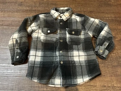 Chaqueta Camisa de Franela Líneas Sherpa Denim Cobre Niños Pequeños Talla 6 Foto 1 de 4