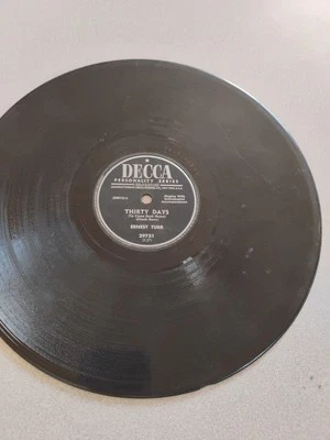 Ernest Tubbs Record Answer The Phone & Thirty Days 78RPM 10”  - Image 1 of 2