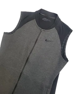 Nike Women's Dri- Fit Light Weight Golf Vest Medium Gray & Black - Picture 1 of 13