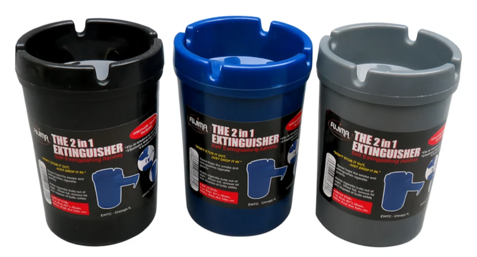 Cenicero de coche autoextinguible 2 en 1 | Ajuste portavasos | Cenicero de viaje para tabaco Foto 1 de 1