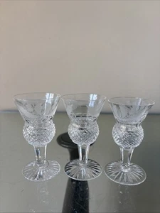Edinburgh Crystal Thistle Liqueur/Cordial Glasses X 3. Different Sizes - Imagen 1 de 6